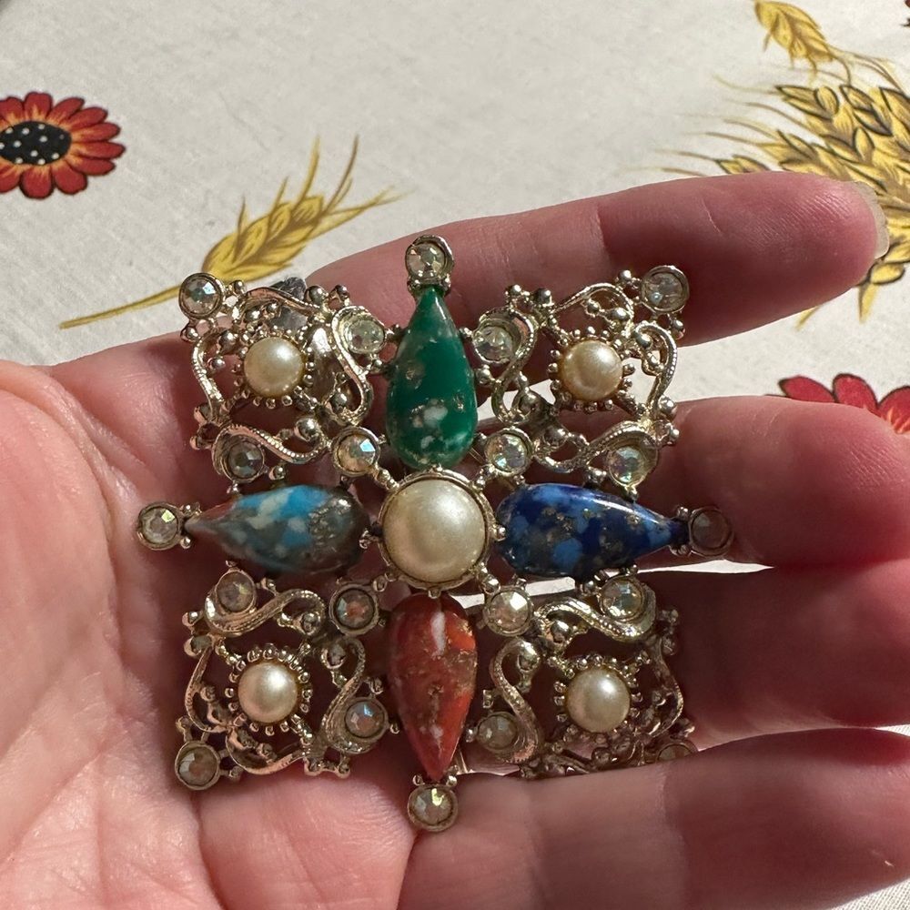 Vintage 1960’s Sarah Coventry Galaxy Brooch Pin - Picture 4 of 6